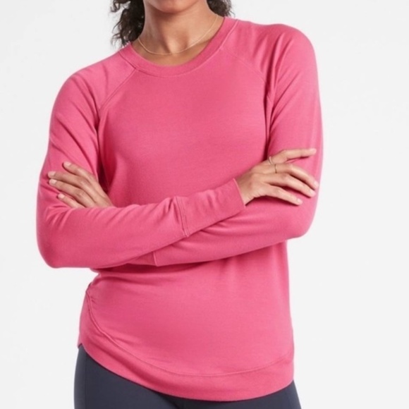 Athleta Tops - Athleta Mindset Sweatshirt in Hot Pink